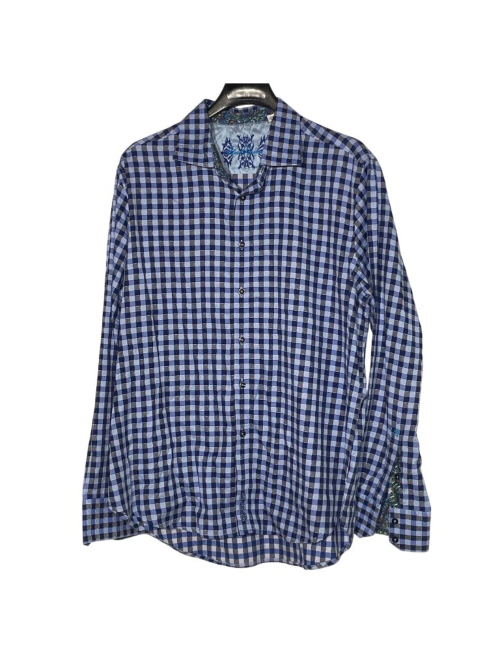 Robert Graham Plaid Check Button Down Shirt Flip‎ Cuff Sz XL Classic Fit Cotton
